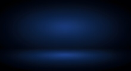 Obraz premium A gradient background transitioning from a dark blue to black creates a backdrop suggesting a studio setting