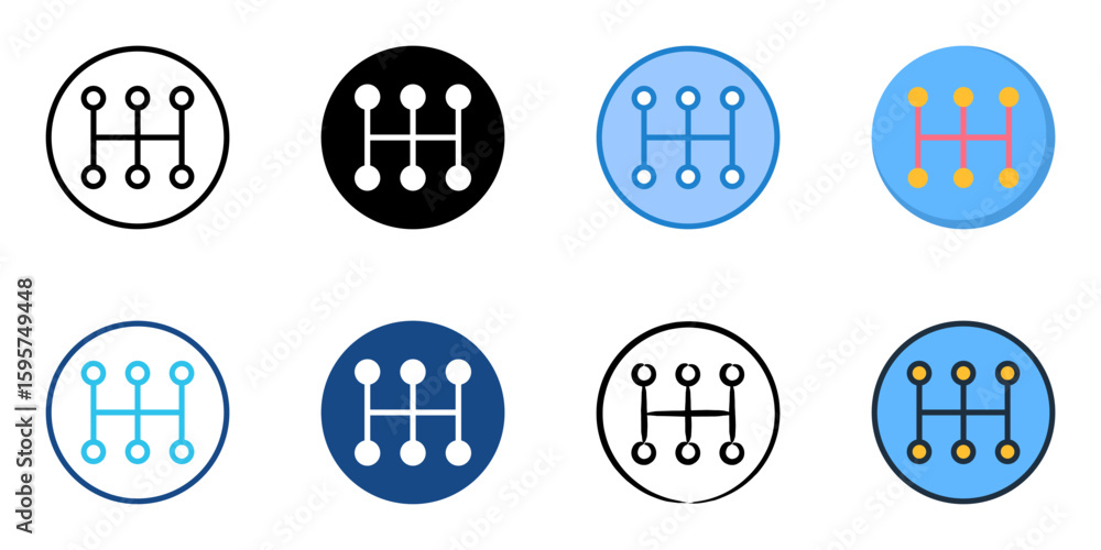 Poster icon set multiple style collection