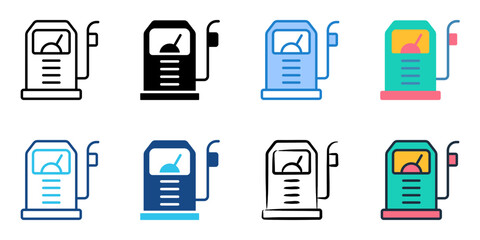 Fuel icon set multiple style collection 

