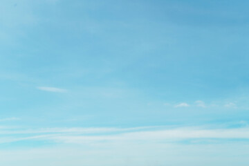 Beautiful clouds during spring time in a Sunny day. Blue sky and white fluffy clouds.