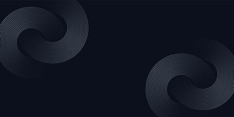 Abstract modern bright green gradient background with glowing neon circle lines element and halftone dots decoration. Trendy simple texture creative design. Suit for presentation, website