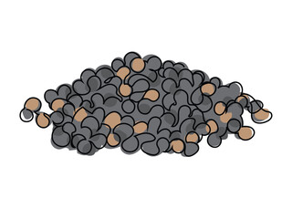 Pepper in a continuous line drawing on a white background.