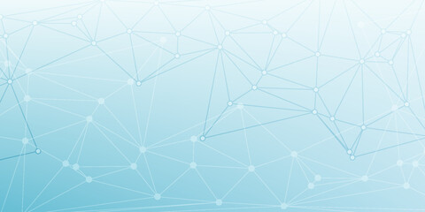 Global network connection website header or banner design. Abstract background with connecting dots and lines. Global business. Social network communication. Internet technology