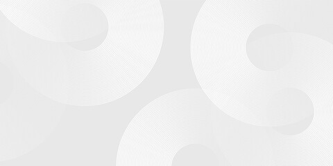 White glowing geometric lines on gray background. Modern shiny blue circle simple