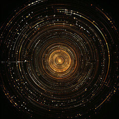 Fototapeta premium A circle with the glow quot in the dark