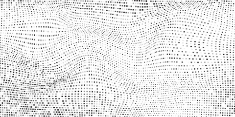 Design dotted halftone gradient texture. Vanishing polka simple