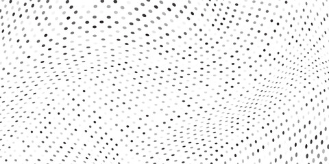 Illustration dotted halftone gradient texture. Vanishing polka dot modern abstract art design