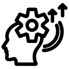 Skill Development Outline Icon