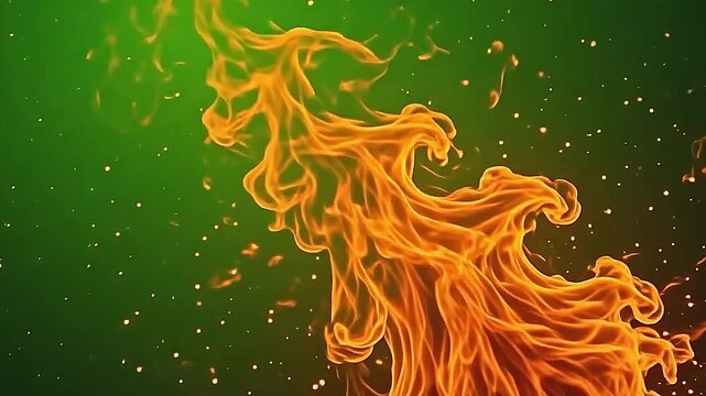 burst orangeness flaming pattern sprayer energetically along angstrom productive park background, the quick flame form melting fluidly with the lively environment.