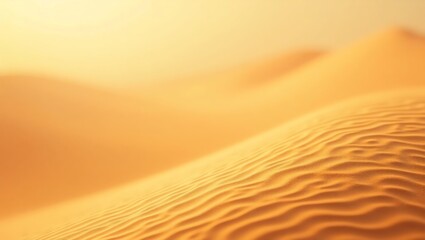 Desert landscape with sand dunes and warm sunlight
