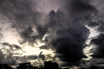 Cloudscape, Colored Clouds at Sunset