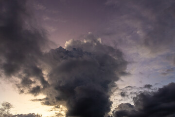 Cloudscape, Colored Clouds at Sunset