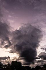 Cloudscape, Colored Clouds at Sunset