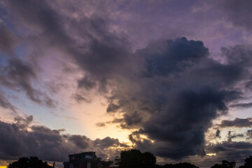 Cloudscape, Colored Clouds at Sunset