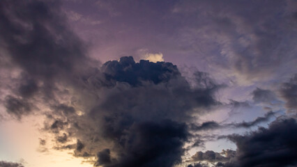 Cloudscape, Colored Clouds at Sunset