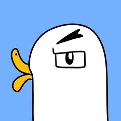 illustration of duck cartoon character
