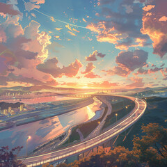 Fototapeta premium highway at night