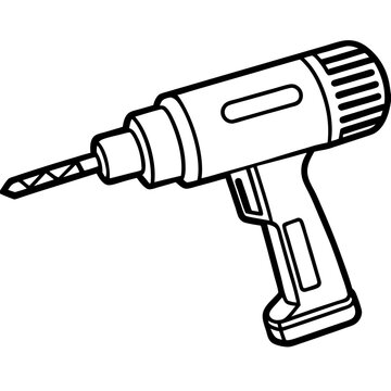 black and white drill tool clip art preview