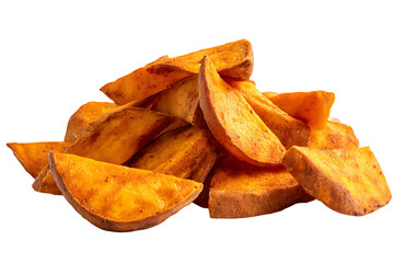 Delicious baked sweet potato wedges.