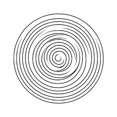 Fototapeta premium Circular design featuring a series of concentric rings spiraling inward towards the center of the image area