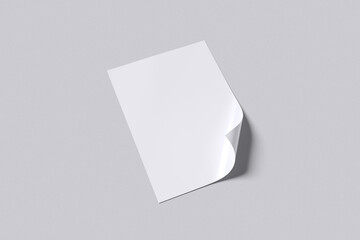 White A4 flyer paper with grey background for mockup template