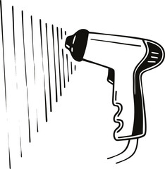 Barcode Scanner Gun Silhouette Icon for Inventory