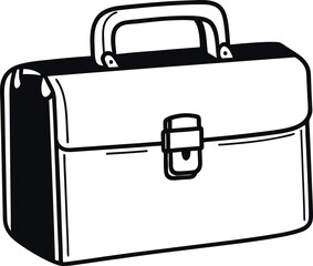 Business Briefcase Icon Silhouette Classic Symbol