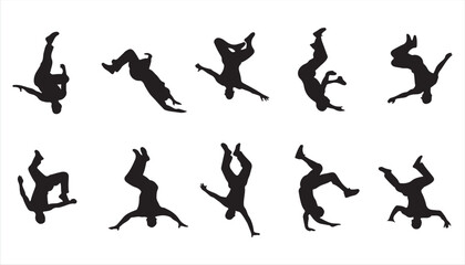 Gymnastic Silhouettes Capturing Dynamic Movement, Strength, and Athletic Grace.
