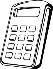 calculator Icon Silhouette Minimal Business Tool