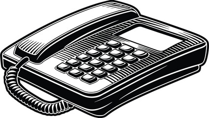 telephone set Icon Silhouette Minimal Business Tool