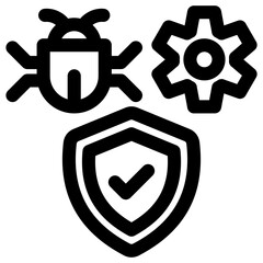 Antivirus Software Outline Icon