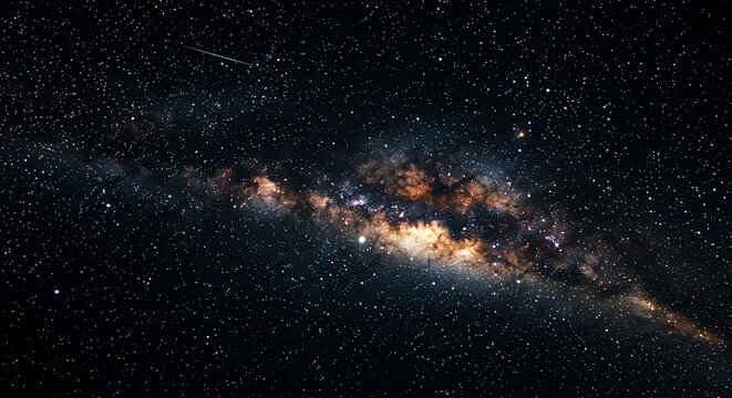 Milky Way galaxy view starry night sky space