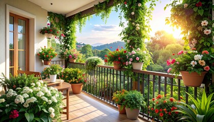 Obraz premium garden with flowers