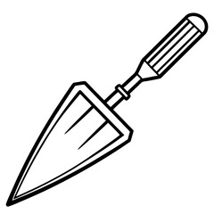 Power Trowel Minimalist Line Illustration