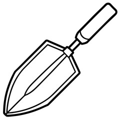 Power Trowel Minimalist Line Illustration