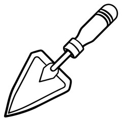 Power Trowel Minimalist Line Illustration