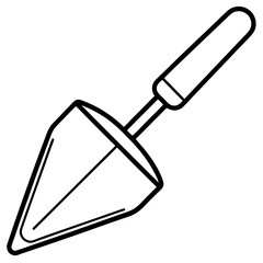 Power Trowel Minimalist Line Illustration