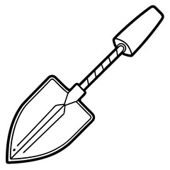Power Trowel Minimalist Line Illustration