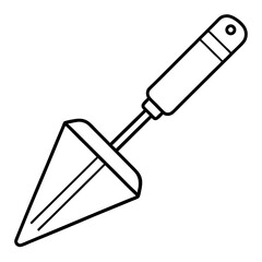 Power Trowel Minimalist Line Illustration