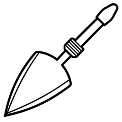 Power Trowel Minimalist Line Illustration
