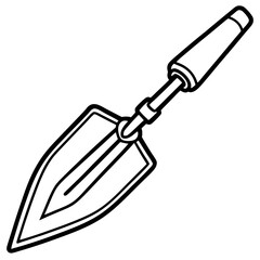 Power Trowel Minimalist Line Illustration