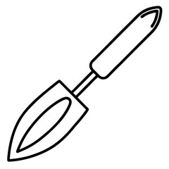 Power Trowel Minimalist Line Illustration