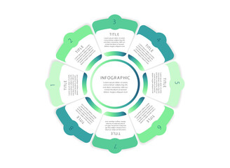 Green Gradient Circular Infographic Template for Sustainable Business and Eco Strategy