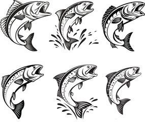 Fish silhouette vector