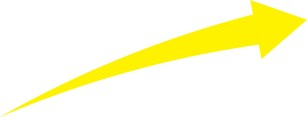 Obraz premium Bright yellow arrow pointing upwards on a black background