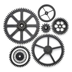 gears on white background
