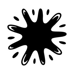 Obraz premium Black ink splatter vector design element for graphic design projects and creative artwork and decoration use silhouette