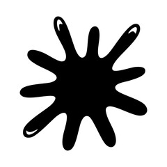 Black paint splatter vector graphic design element for creative projects and artistic backgrounds and designs silhouette