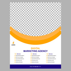 Naklejka premium professional flyer design template for your business or company