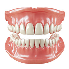 Obraz premium Realistic 3D model of a dental prosthesis